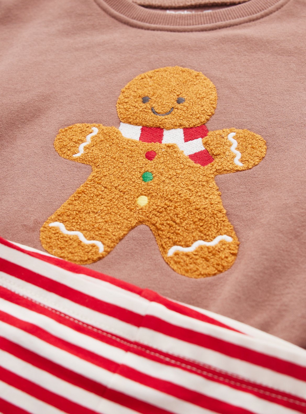 Brown Christmas Gingerbread Sweat Set 3-6 months - Image 2 thumbnail